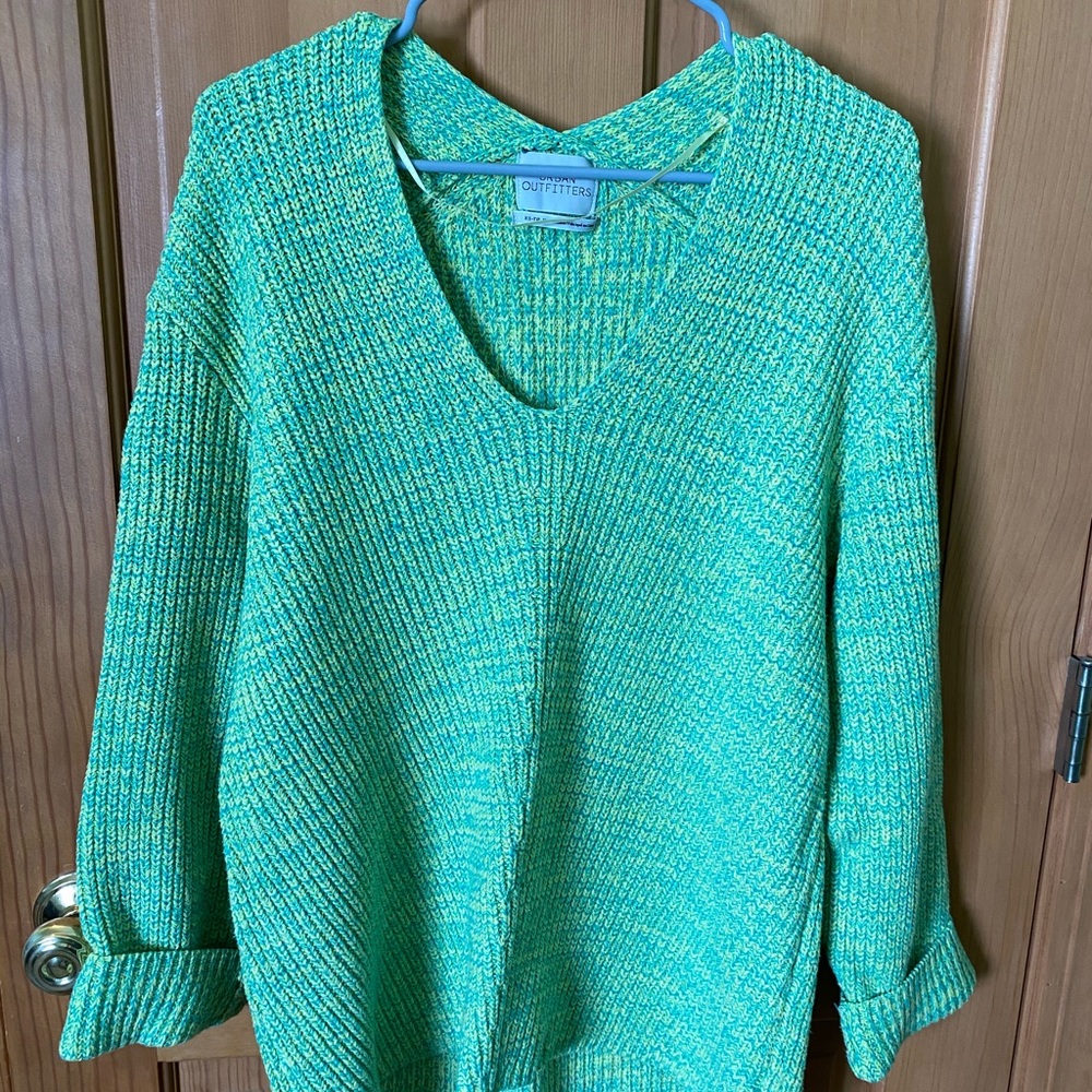 Urban Outfitters lime green oversized sweater